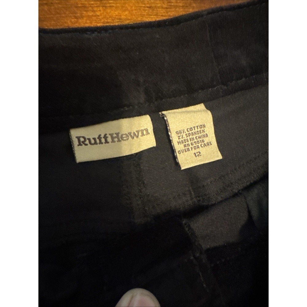 Ruff Hewn Black Corduroy‎ Bootcut Pants Women's Size 12 - Picture 3 of 8